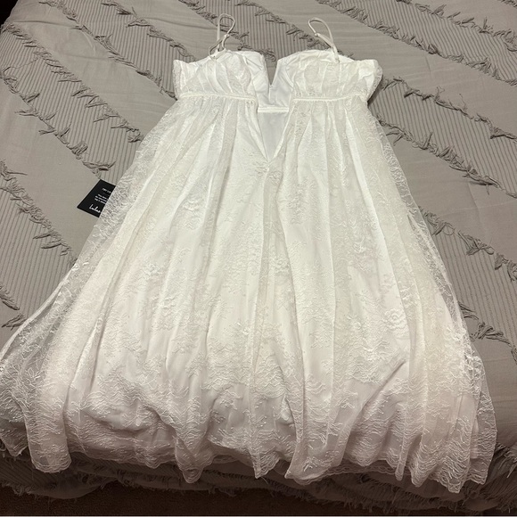 Lulus Midi White Dress - Size Medium - Picture 3 of 4